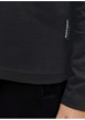 Thumbnail T-shirt en coton noir avec un logo blanc imprimé et un col rond - Image 3