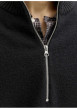 Thumbnail Pull noir uni en maille fine avec un col camionneur et des manches longues - Image 2