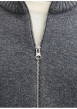 Thumbnail Pull anthracite uni en maille fine avec un col camionneur et des manches longues - Image 2
