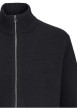Thumbnail Gilet noir en maille fine avec une coupe droite et un col montant - Image 2