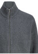 Thumbnail Gilet gris en maille fine avec une coupe droite et un col montant - Image 2