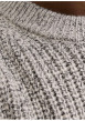 Thumbnail Pull beige en maille tricotée avec une coupe droite et un col rond - Image 3