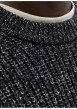 Thumbnail Pull bleu marine en maille tricotée avec une coupe droite et un col rond - Image 2