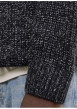 Thumbnail Pull bleu marine en maille tricotée avec une coupe droite et un col rond - Image 3
