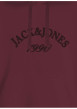 Thumbnail Sweat en coton mélangé rouge uni avec une coupe droite et un col à capuche - Image 2