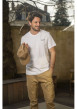 Thumbnail Casquette 6 pans en coton beige unie avec écusson iconique brodé - Image 4