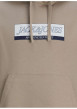 Thumbnail Sweat en coton mélangé beige avec logo bleu imprimé et un col à capuche - Image 2