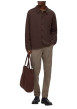 Thumbnail Pantalon Chino Miles en coton biologique brun uni à coupe slim - Image 7