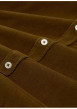 Thumbnail Chemise en coton marron unie en velours côtelé avec un col à rabats - Image 4
