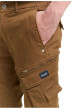 Thumbnail Pantalon Cargo en coton mélangé camel coupe ajustée avec multiples poches - Image 6
