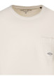 Thumbnail T-shirt écru uni en coton avec une coupe droite et un col rond - Image 5