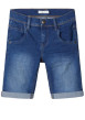Thumbnail Bermuda indigo pour garçon effet délavé et froissé coupe slim - Image 5