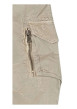 Thumbnail Pantalon slim style cargo en coton beige à poches latérales à soufflets façon army et zip - Image 3
