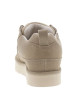 Thumbnail Sneakers larges en cuir taupe en daim à semelle plate et à lacets plats - Image 8