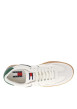 Thumbnail Tennis en cuir écrues avec des détails verts à semelle plate et à lacets plats - Image 4