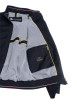 Thumbnail Blouson en nylon bleu marine uni zippé avec un col montant et des poches - Image 6
