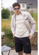Thumbnail Bermuda cargo en coton noir uni à coupe regular fit avec une taille élastiquée - Image 4