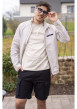Thumbnail Bermuda cargo en coton noir uni à coupe regular fit avec une taille élastiquée - Image 5