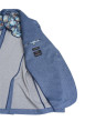 Thumbnail Blazer bleu avec un imprimé aspect denim et une coupe ajustée à poches - Image 6