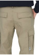 Thumbnail Cargo en coton mélangé beige uni à coupe regular fit avec des lacets sur le bas - Image 8