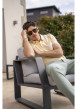 Thumbnail Chino en coton vert d'eau uni à coupe slim avec 2 poches boutonnées - Image 8