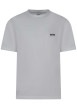 Thumbnail T-shirt blanc uni avec une coupe droite à col rond et logo iconique - Image 4