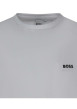 Thumbnail T-shirt blanc uni avec une coupe droite à col rond et logo iconique - Image 6