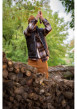 Thumbnail Pantalon en coton camel uni avec des poches et une coupe droite - Image 10