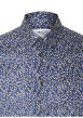 Thumbnail Chemise en coton biologique mélangé marine moucheté coupe droite col français - Image 2