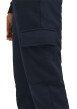 Thumbnail Jogging cargo bleu marine uni à coupe slim fit et à taille mi-haute - Image 4