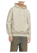 Thumbnail Sweat à capuche en coton mélangé écru uni à coupe droite avec écriture en relief - Image 12
