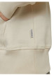 Thumbnail Sweat à capuche en coton mélangé écru uni à coupe droite avec écriture en relief - Image 13