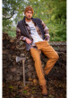 Thumbnail Chemise marron à carreaux à coupe droite et à manches longues - Image 7