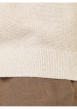 Thumbnail Pull en coton beige uni effet texturée avec une coupe droite et un col rond - Image 2