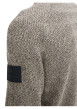 Thumbnail Pull en coton beige moucheté à coupe droite, col rond et manches longues - Image 9