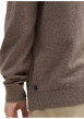 Thumbnail Pull en coton marron uni avec une coupe droite et un col roulé - Image 3
