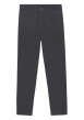 Thumbnail Pantalon en coton mélangé nuit uni avec un lien de serrage et une coupe droite - Image 4