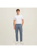 Thumbnail Pantalon en coton bleu imprimé avec une coupe chino et poches latérales - Image 5