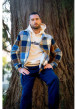 Thumbnail Pantalon cargo en coton marine uni avec un patch d'authenticité - Image 12