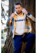 Thumbnail Pantalon cargo en coton marine uni avec un patch d'authenticité - Image 13