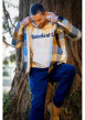 Thumbnail Pantalon cargo en coton marine uni avec un patch d'authenticité - Image 14