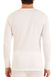 Thumbnail T-shirt blanc en laine mélangée avec col rond et coupe droite - Image 4