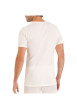 Thumbnail T-shirt blanc uni avec une coupe droite un col rond et des manches courtes - Image 4
