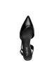 Thumbnail Escarpins simples en cuir noirs talon décroché moyen avec une boucle à ardillon - Image 7