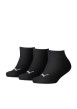 Thumbnail Lot de 3 paires de chaussettes mi-hautes noires unies avec logo brodé en blanc