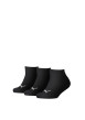 Thumbnail Lot de 3 paires de chaussettes mi-hautes noires unies avec logo brodé en blanc - Image 2