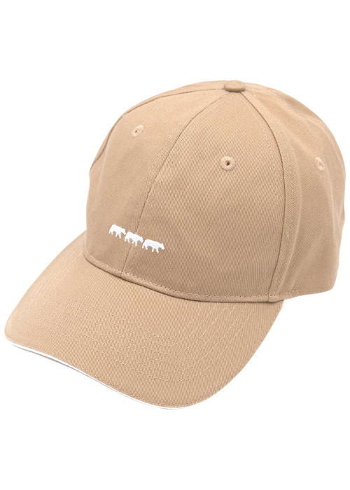 Casquette en coton biologique beige pourvue du...