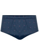 Thumbnail Slip en coton marine pourvu de motifs brodés et d'une taille élastiquée