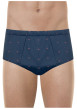 Thumbnail Slip en coton marine pourvu de motifs brodés et d'une taille élastiquée - Image 5