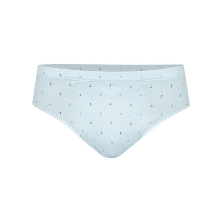 Slip en coton ciel pourvu de motifs imprimés et...